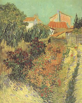 Vincent Van Gogh Garden Behind a House (nn04) oil painting image